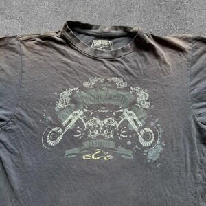 Orange County Choppers Mens XL T Shirt Faded Grey Biker Y2K Skater Graphic Tee